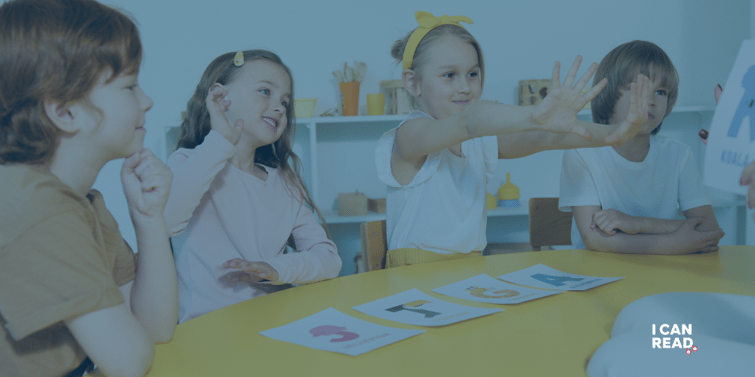 Happy children engaging in an I Can Read Class