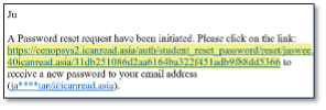Email reset step 3