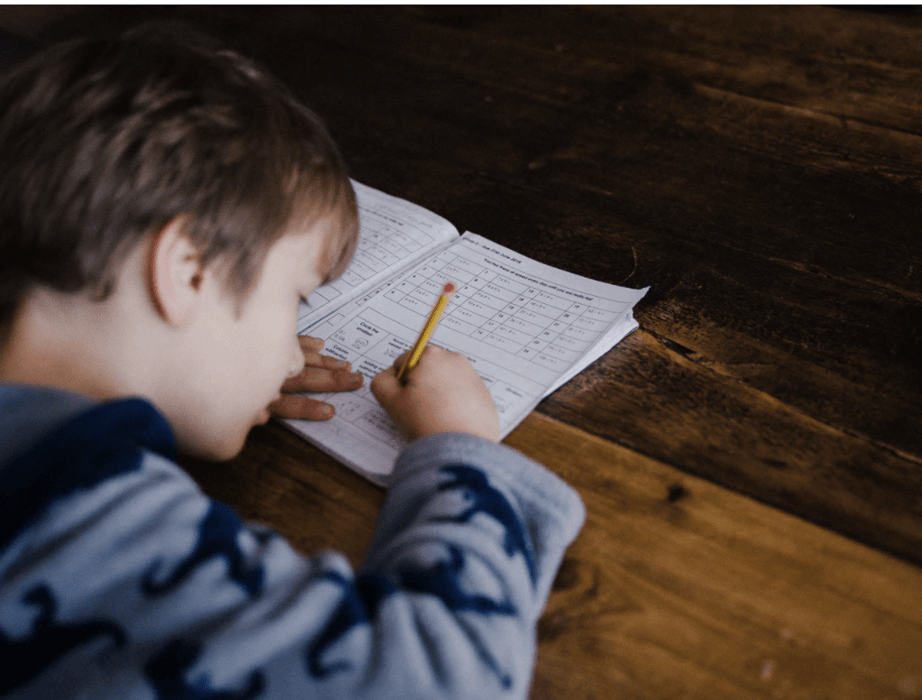 Child doing homework