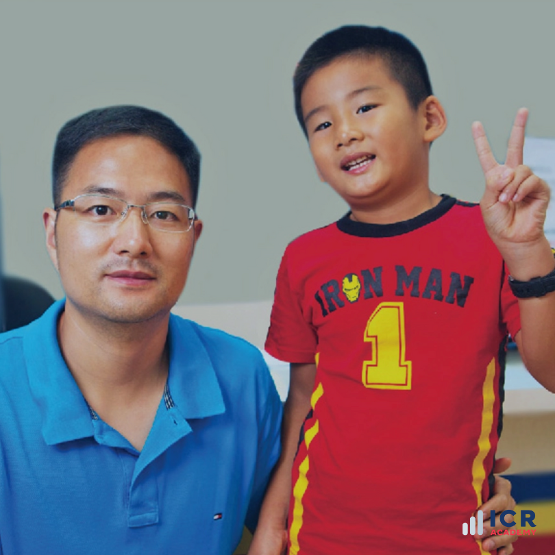 ICR Academy student, Thomas, and his father.
