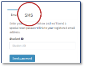 forgot password sms step 2