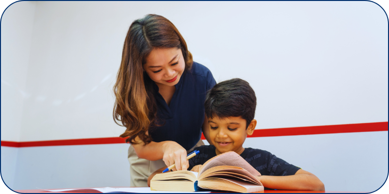 Teacher and student in an ICR Academy class Teacher and student in an ICR Academy class